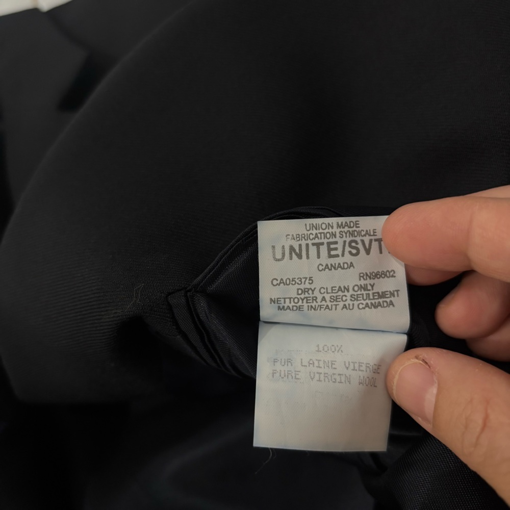 Vintage Oscar De La Renta Elegant Black Pure Virgin Wool Blazer Jacket Size 46R - Picture 13 of 13